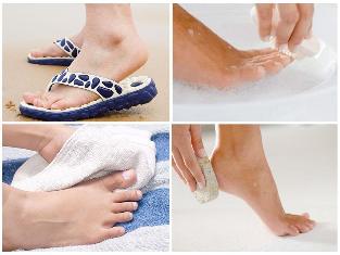 the fungus, in the skin of the feet, preventing
